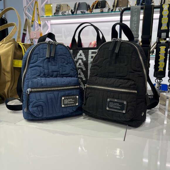 MARC JACOBS Nylon Jumbled Logo Small Backpack Black 4S4HBP002H02 main image 7